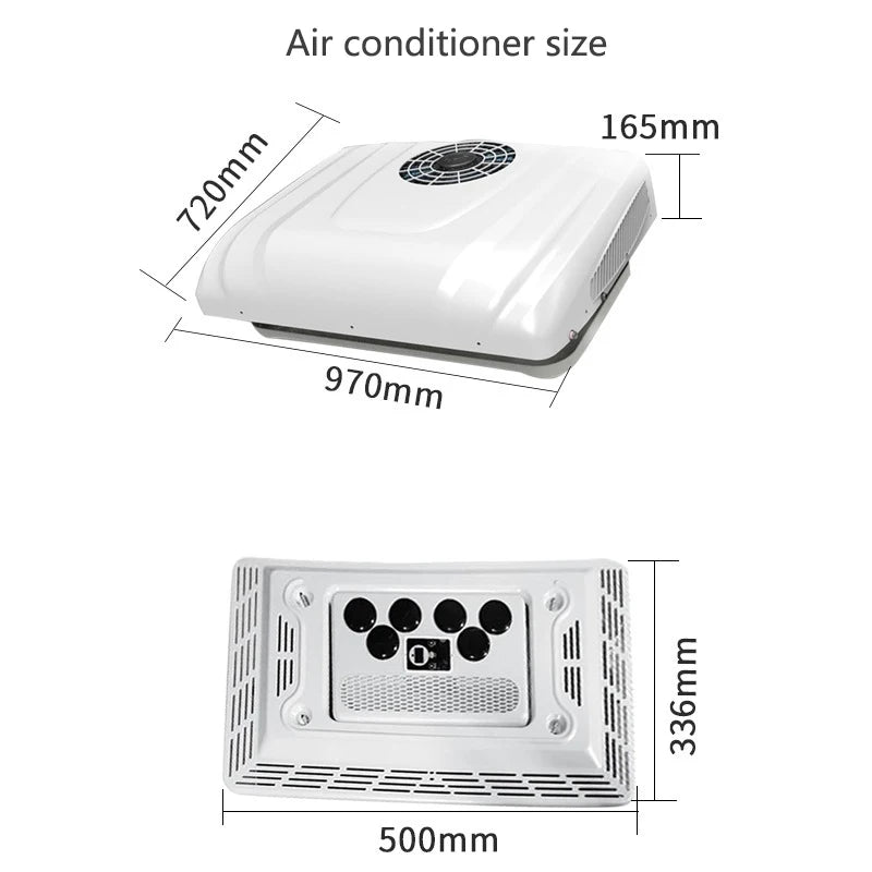 Rooftop truck semi 12v 24v car caravan rv ambulance air conditioner