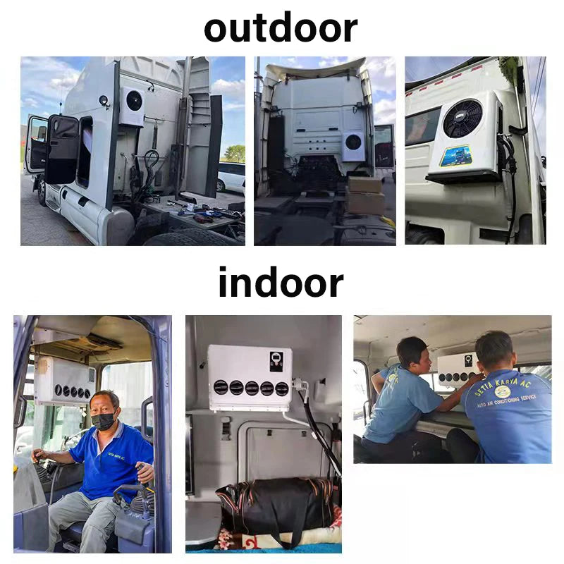 RV air conditioner 12v electric heating and cooling air conditioner 24v220v truck excavator modified air conditioner