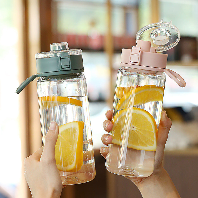 Muji muji Pingti water cup summer student simple portable cute plastic cup with tea partition, wholesale