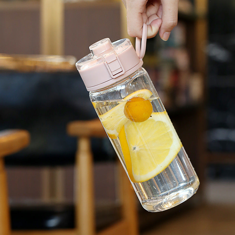 Muji muji Pingti water cup summer student simple portable cute plastic cup with tea partition, wholesale