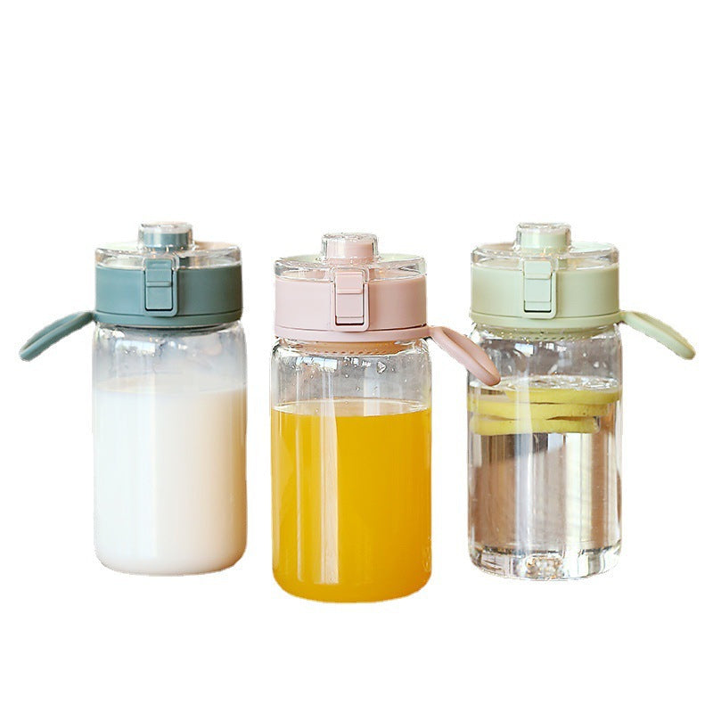 Muji muji Pingti water cup summer student simple portable cute plastic cup with tea partition, wholesale